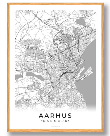 Aarhus By Plakat Hvid