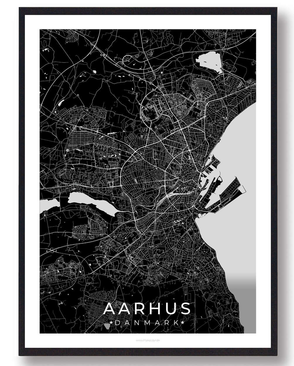 Aarhus By Plakat Sort