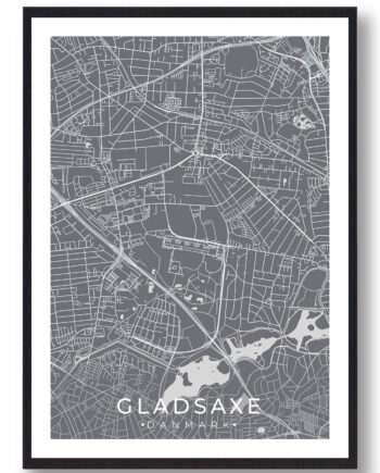 Gladsaxe By Plakat Grå