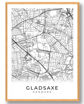Gladsaxe By Plakat Hvid