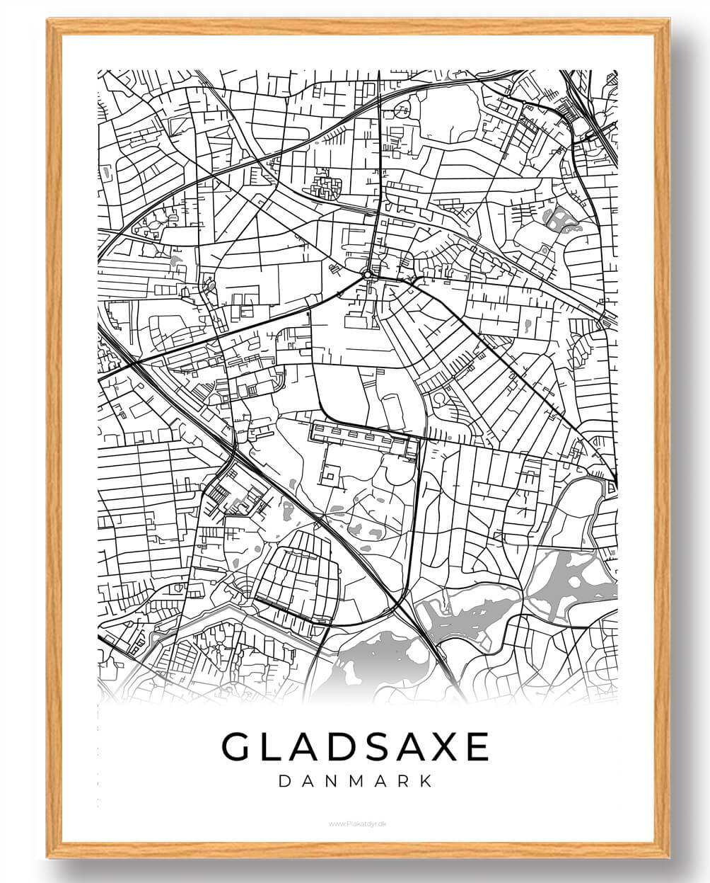 Gladsaxe By Plakat Hvid