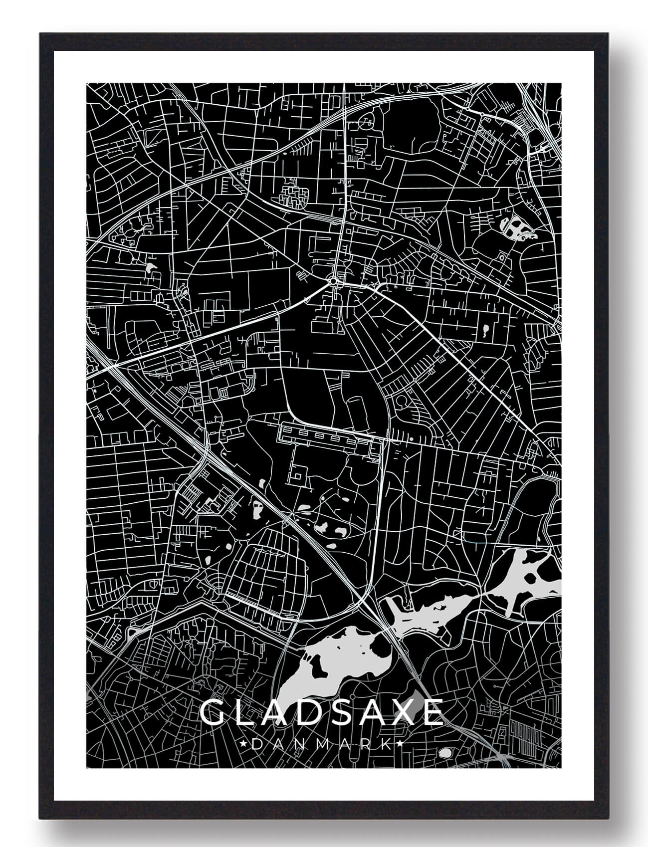 Gladsaxe By Plakat Sort