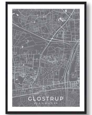 Glostrup By Plakat Grå
