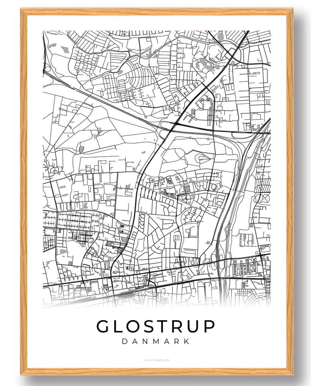 Glostrup By Plakat Hvid