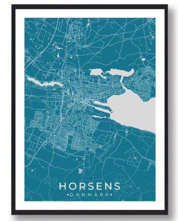 Horsens By Plakat Blå