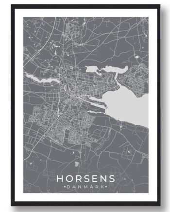Horsens By Plakat Grå