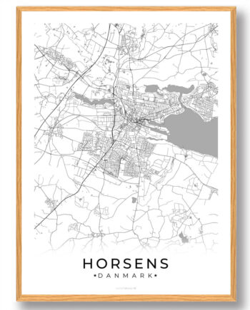 Horsens By Plakat Hvid