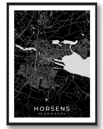 Horsens By Plakat Sort