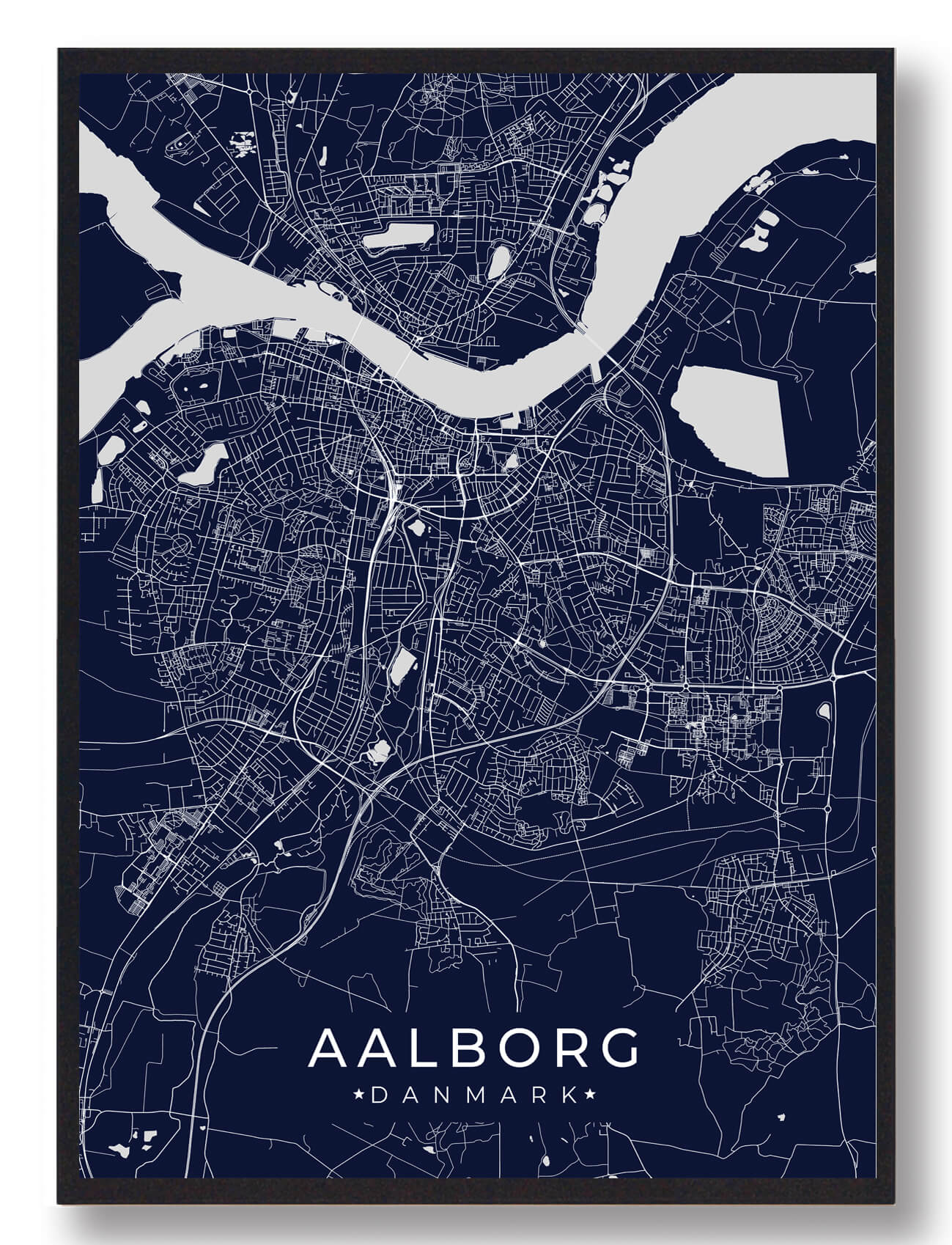 Aalborg Plakat Mørkeblå
