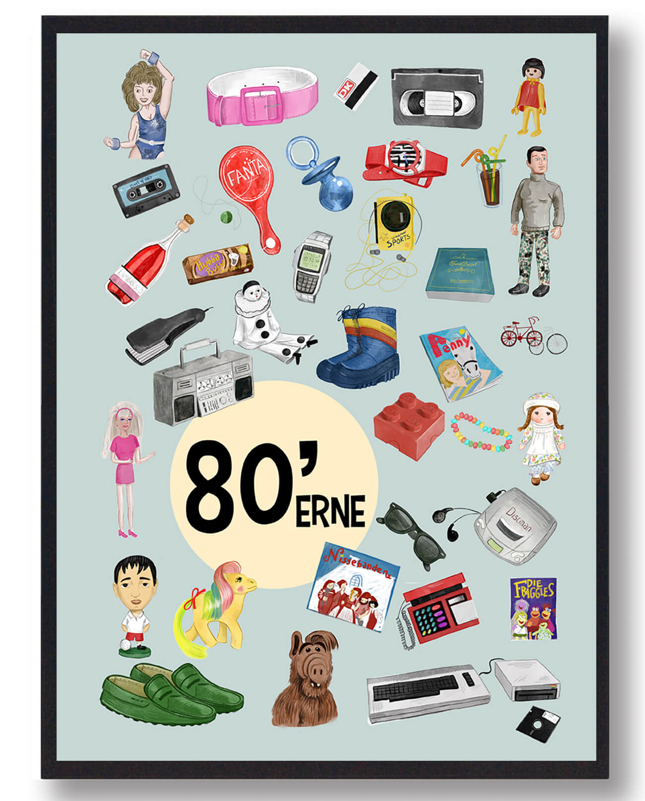 80 Apos Erne Plakat Blå