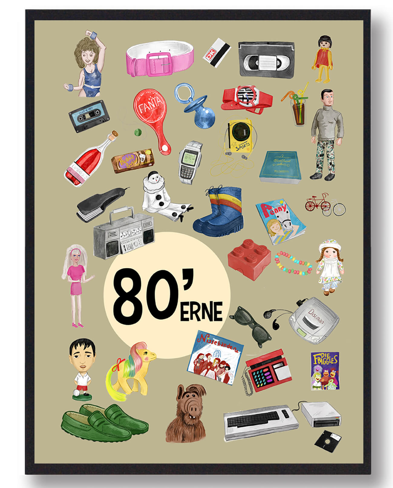 80 Apos Erne Plakat Grøngul