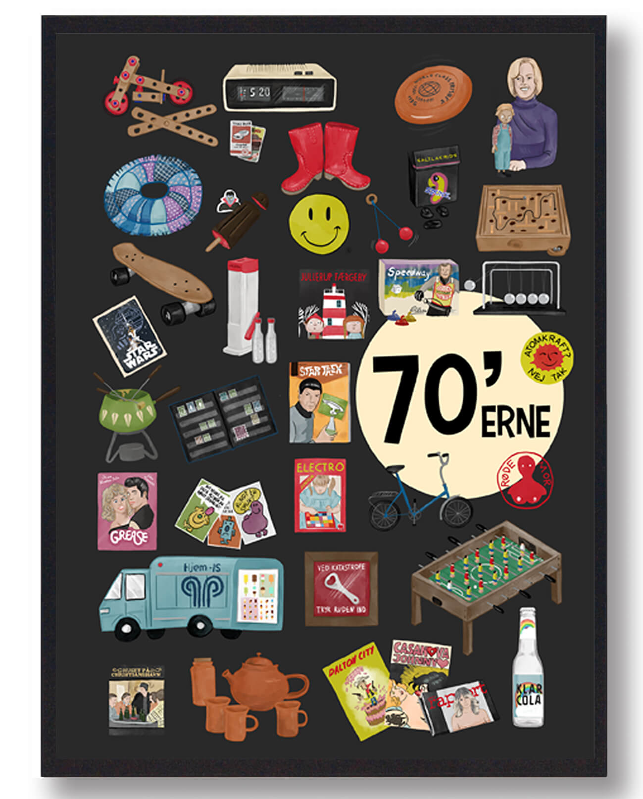 70 Apos Erne Plakat Sort