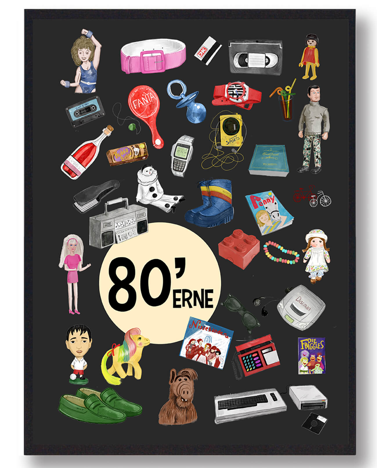 80 Apos Erne Plakat Sort