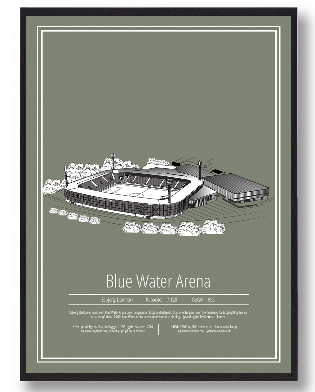 Blue Water Arena Esbjerg  Stadion Plakat