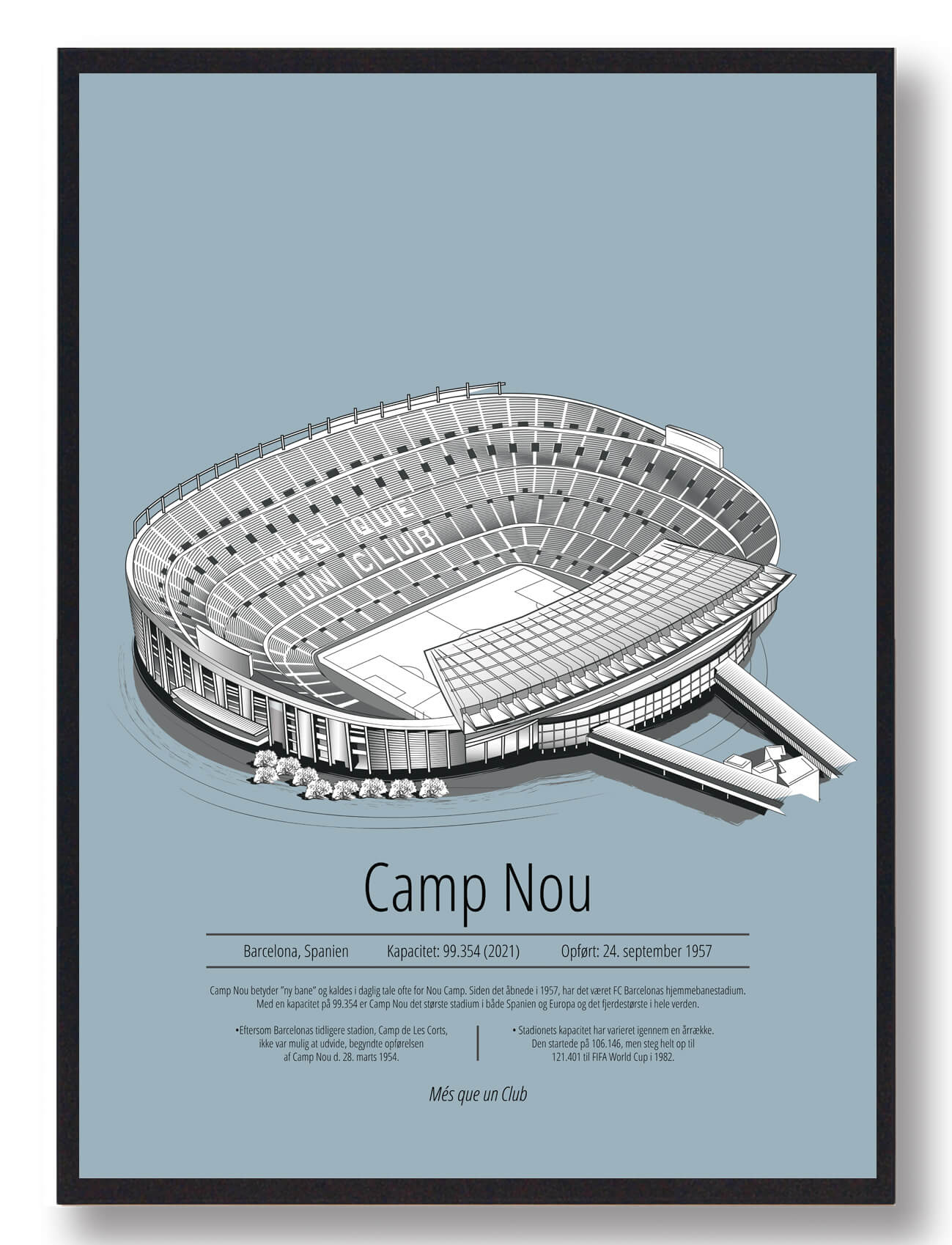 Camp Nou Barcelona Lyseblå