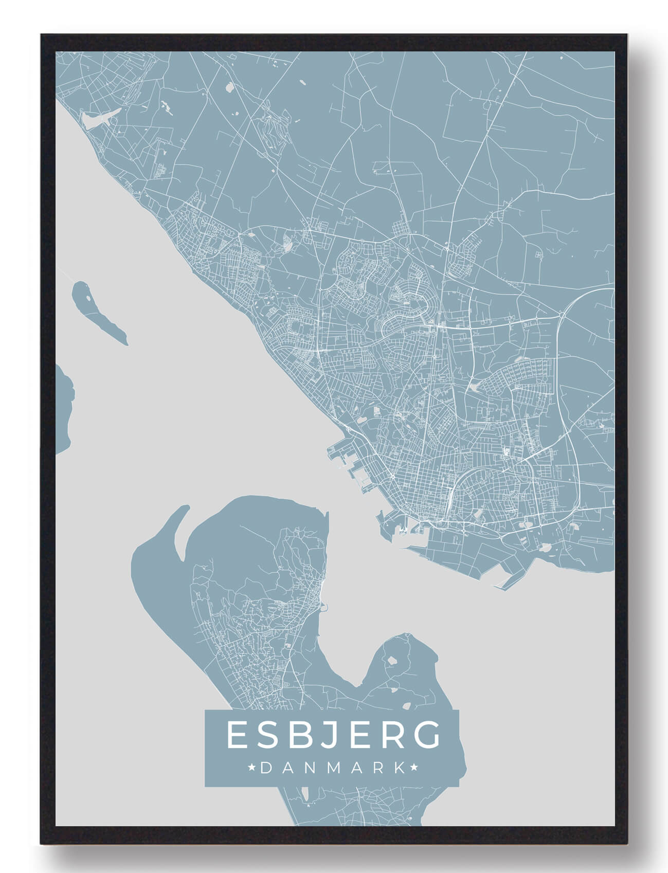 Esbjerg Plakat Lyseblå