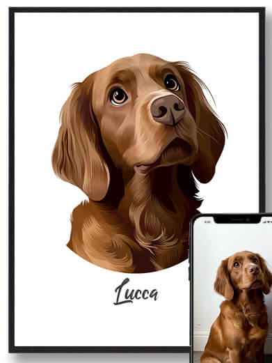 Hundeportræt Plakat Plakat Med Hund