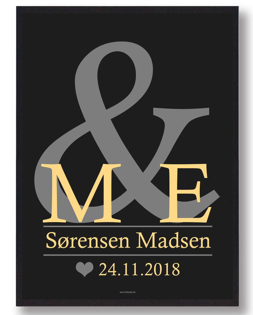 Kærlighedsplakat Sort