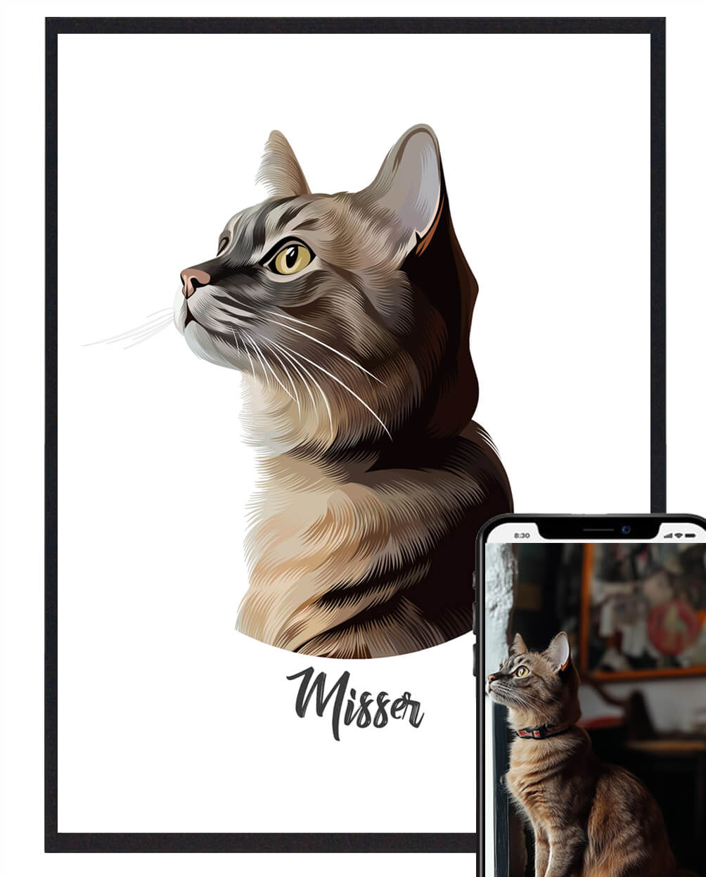 Katteportræt Plakat Plakat Med Kat