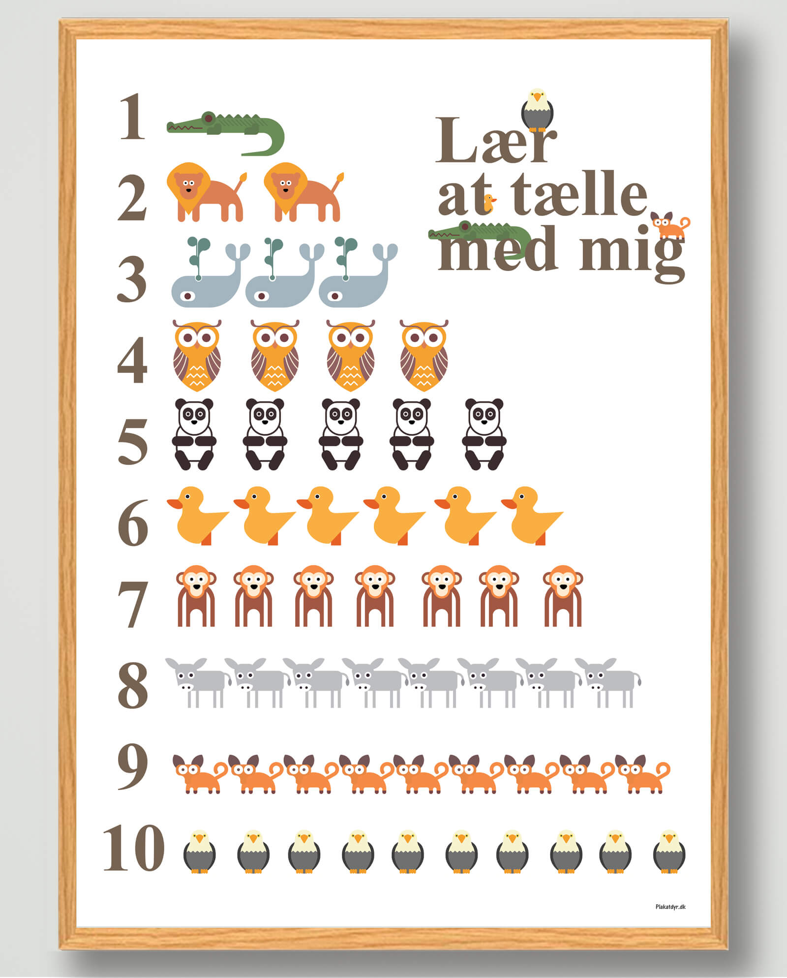 Lær At Tælle Med Mig Plakat