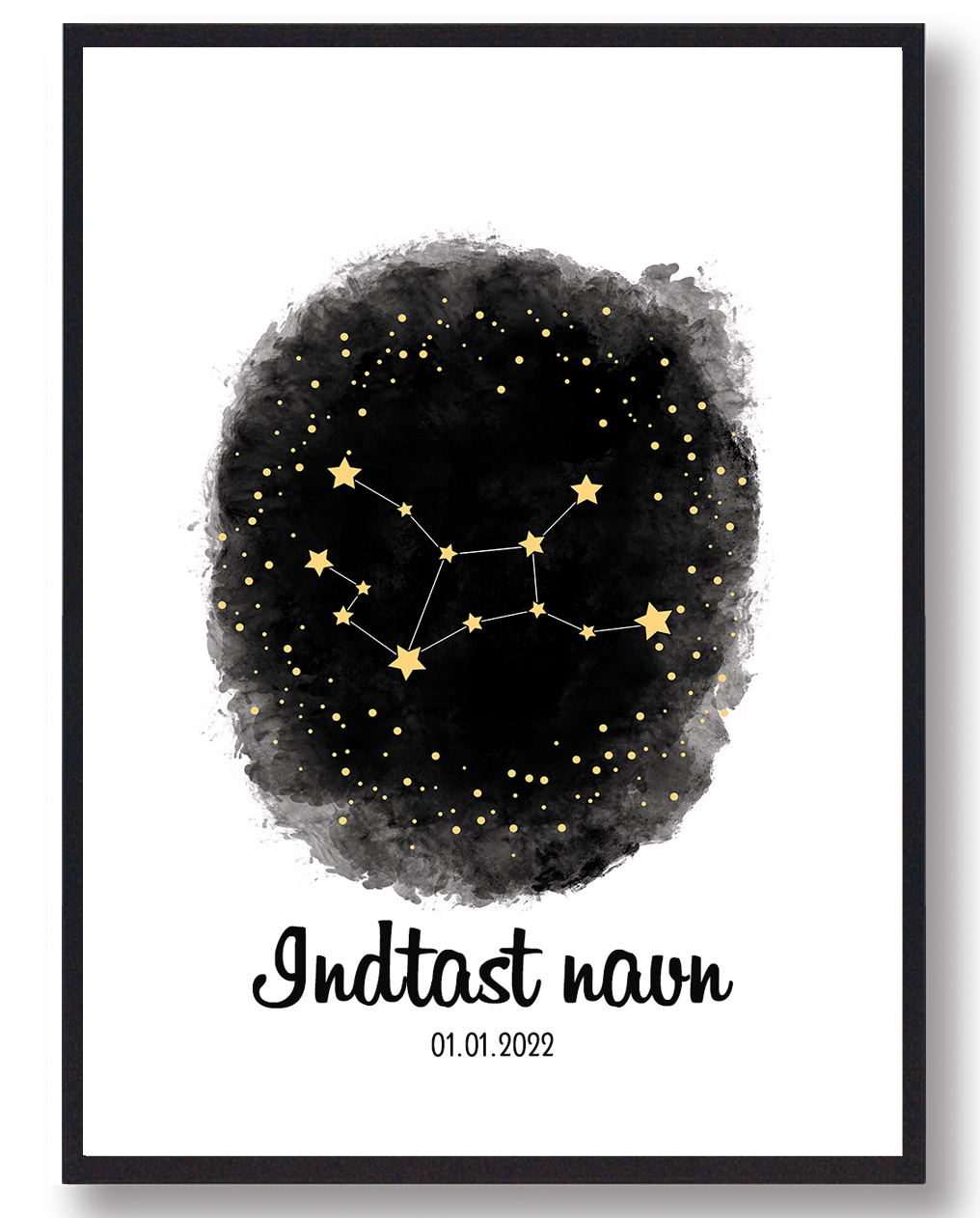 Personlig Stjernetegnsplakat Med Navn Jomfruen