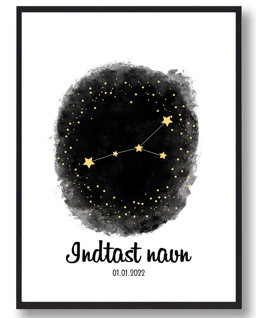 Personlig Stjernetegnsplakat Med Navn Krebsen