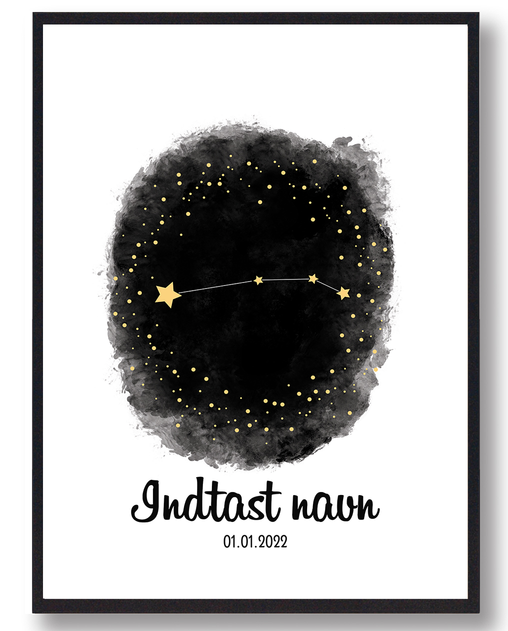 Personlig Stjernetegnsplakat Med Navn Vædderen