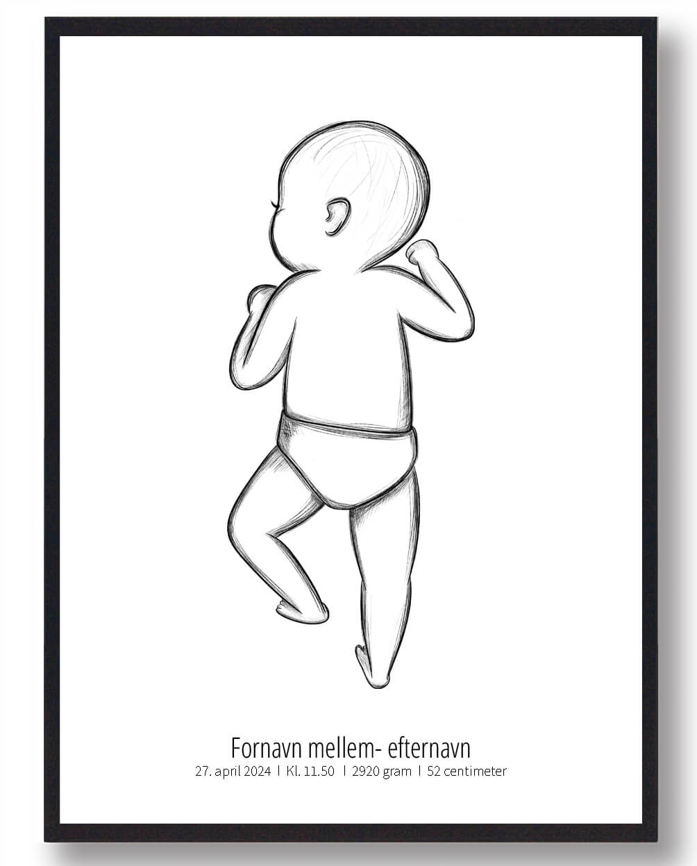 :  Skitse Fødselsplakat