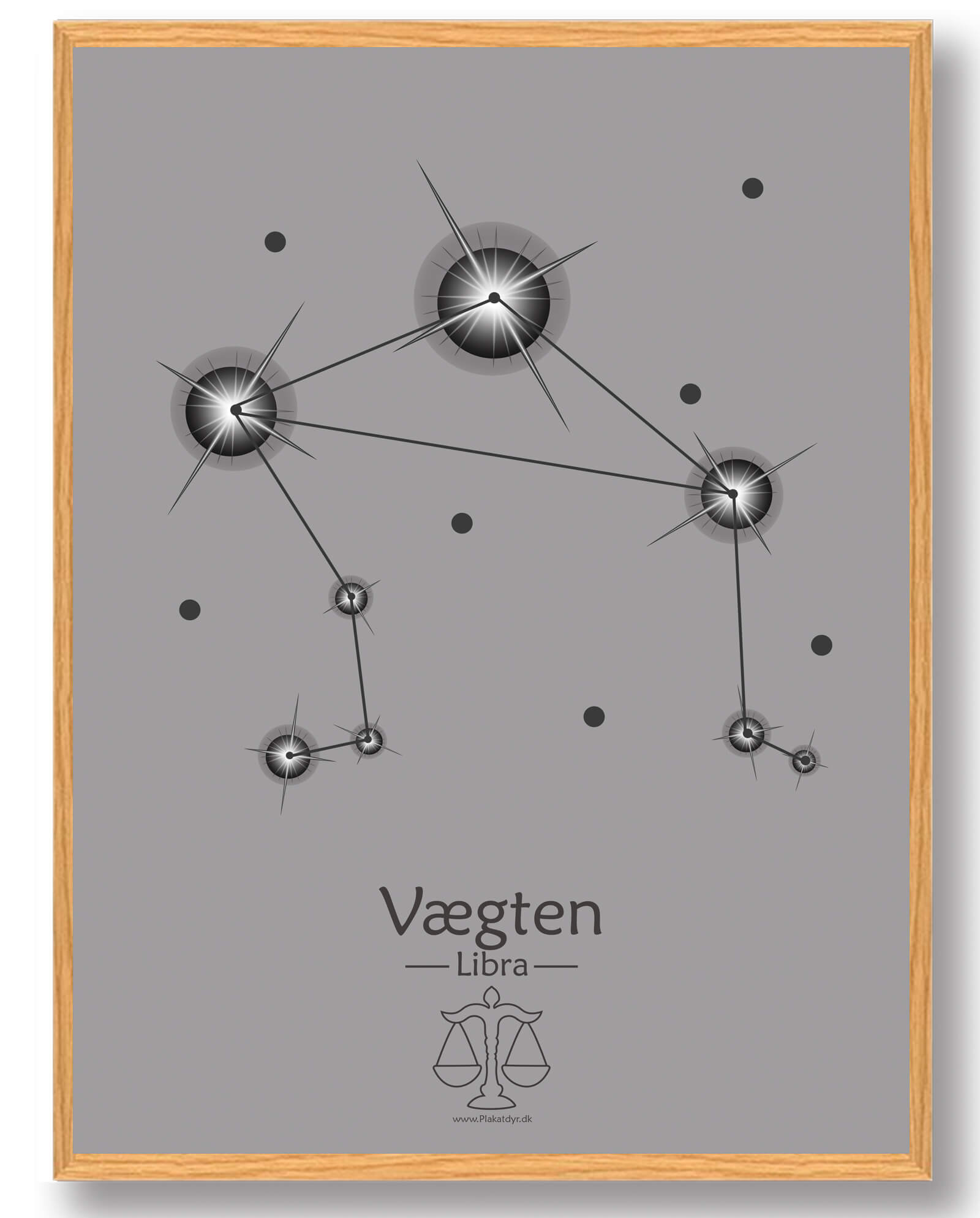 Stjernebillede Vægten  Grå  Plakat