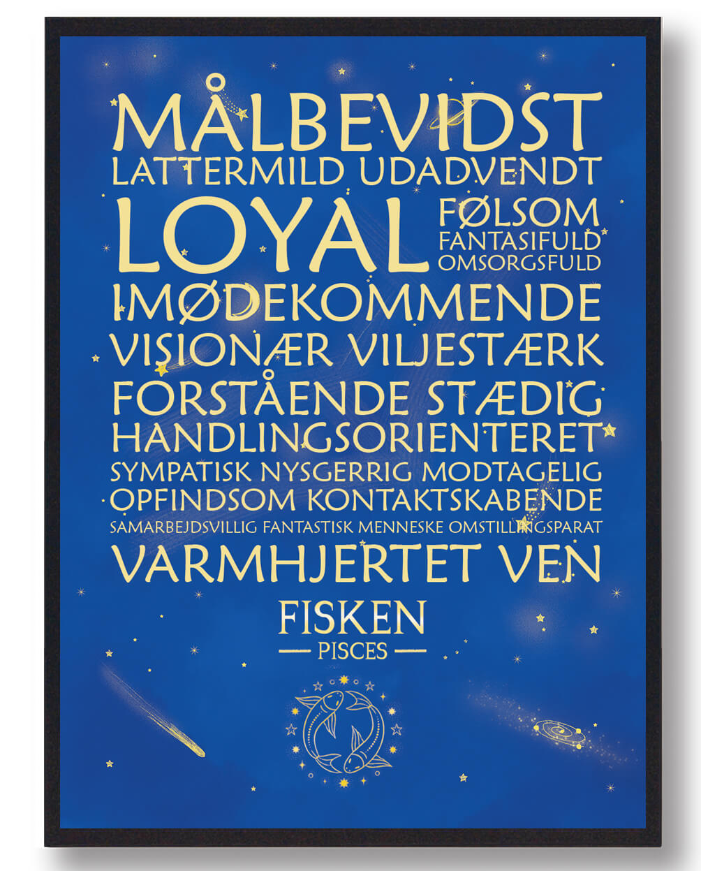 Stjernetegn Fisken  Blå