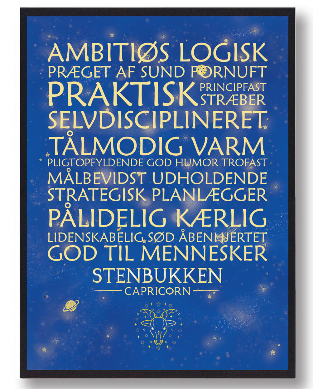 Stjernetegn Stenbukken  Blå