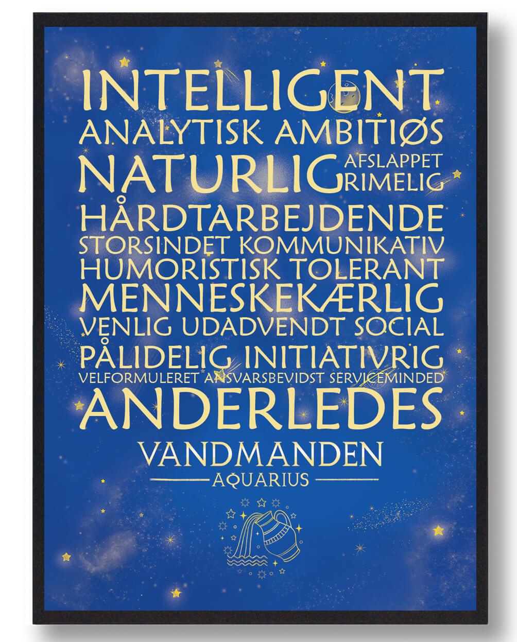 Stjernetegn Vandmanden  Blå