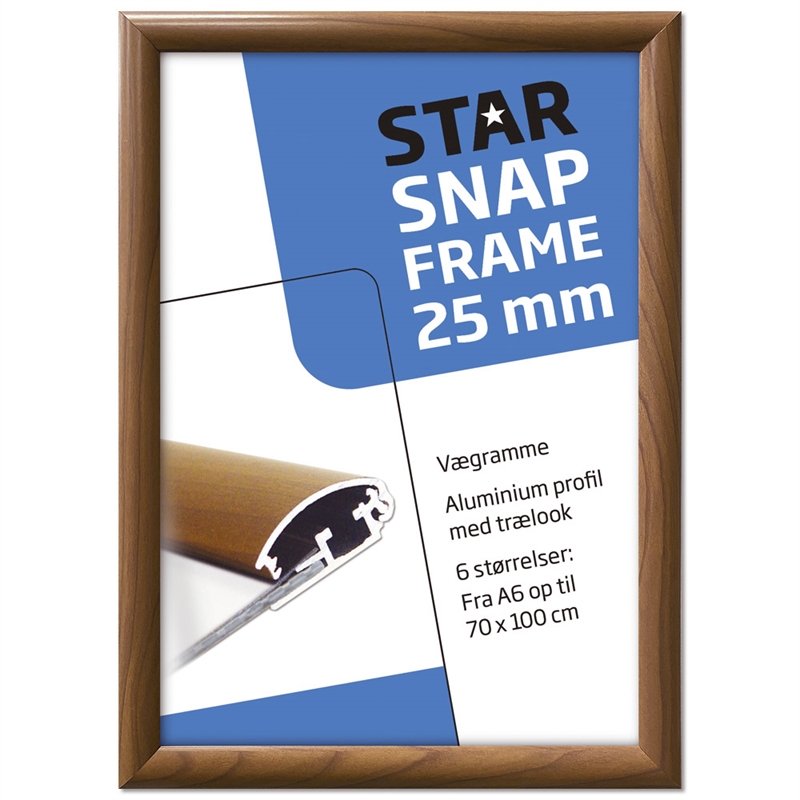 Alu Klapramme   Trælook  25 Mm Profil