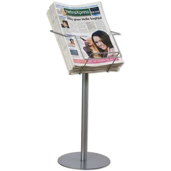 Avisholder   Wire  Sølv  Tabloid   28     40 Cm