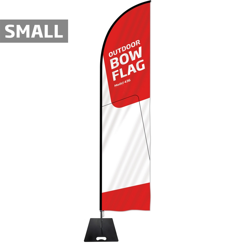 Beachflag  Outdoor Bow Flag  Medium  Inkl  Flag Og Flad  Sort Fod