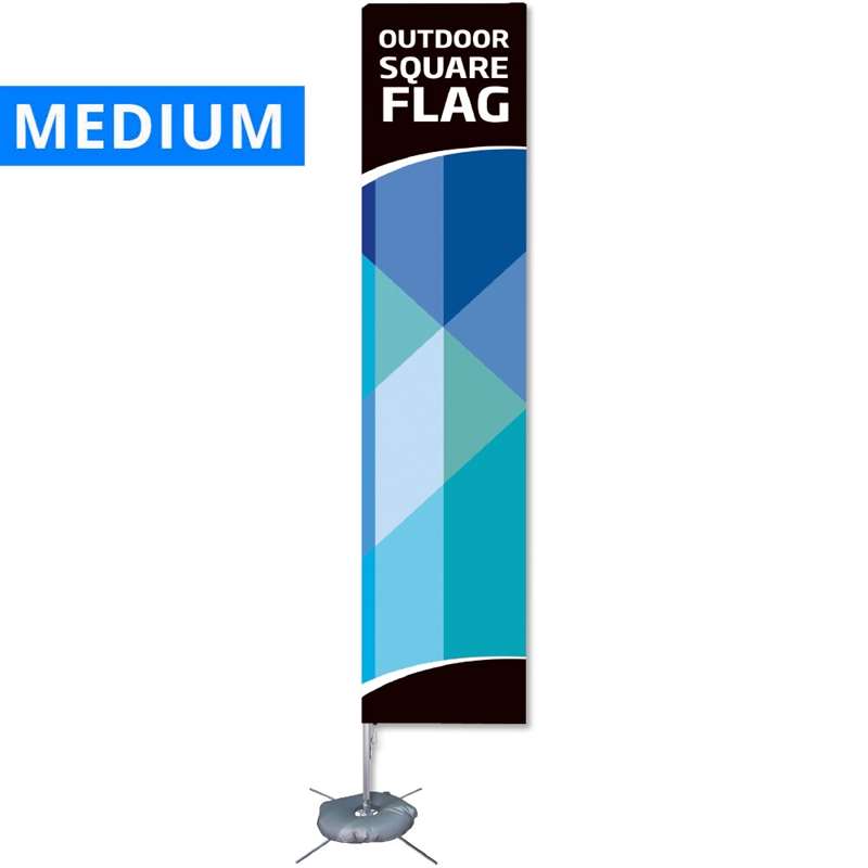 Beachflag  Outdoor Square Flag  Medium  Inkl  Stang  Flag Og Cross-fod