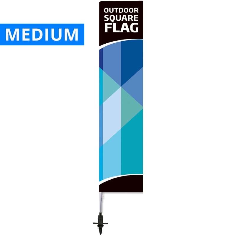 Beachflag  Outdoor Square Flag  Medium  Inkl  Stang  Flag Og Screw-fod