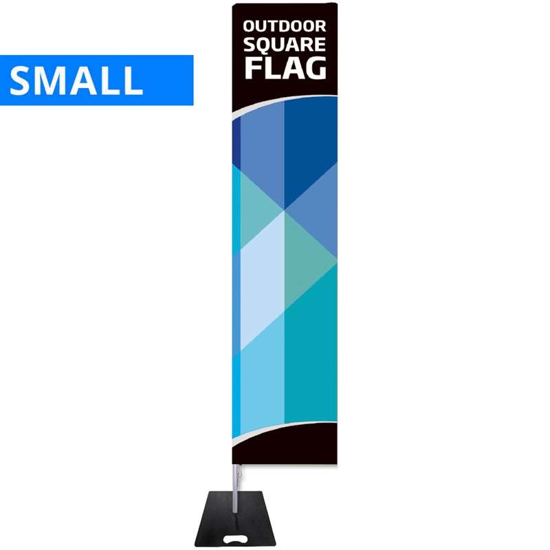 Beachflag  Outdoor Square Flag  Small  Inkl  Stang  Flag Og Sort Flag-fod