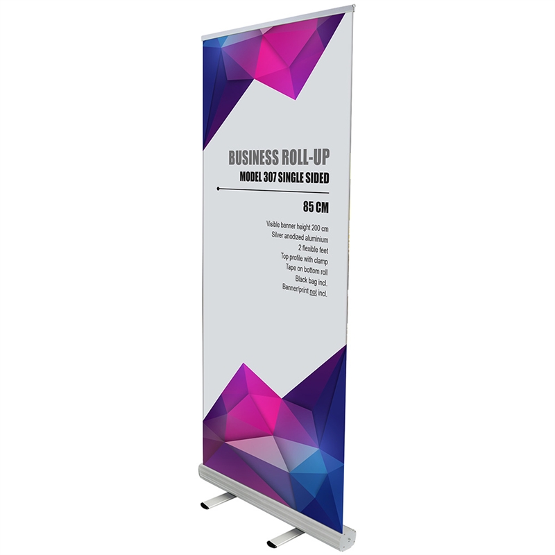 Business Roll-up Enkeltsidet Inkl Print Og Taske Alu 85 Cm Bred