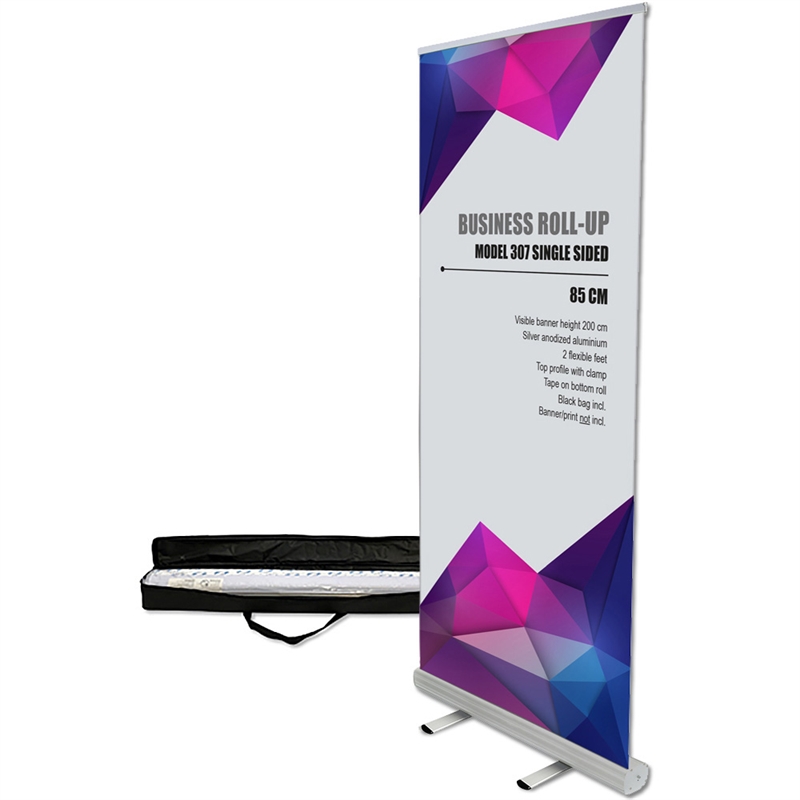 Business Roll-up  Enkeltsidet Kassette  85 Cm  Alu   Taske Med Lynlås På Langs