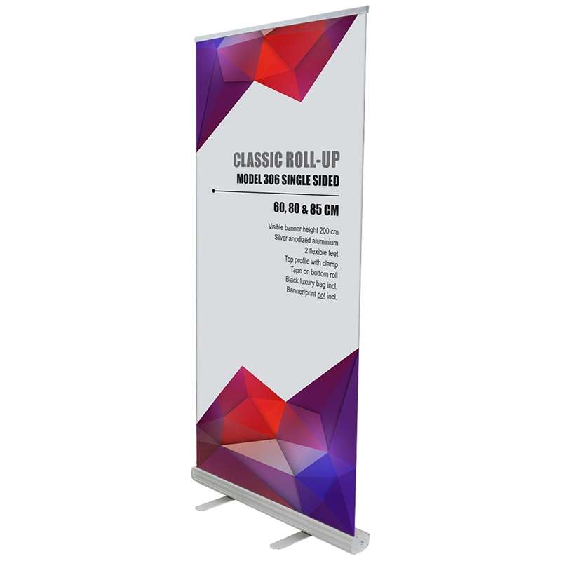 Classic Roll-up  Sølv  Enkeltsidet  Inkl  Banner Og Print