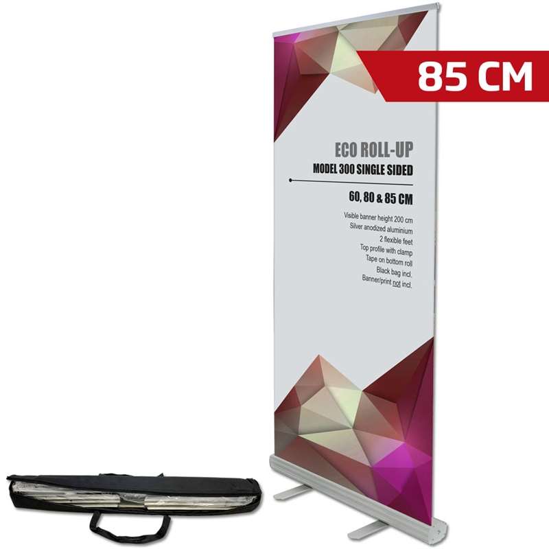 Eco Roll-up Kassette Enkeltsidet 85 Cm Inkl Taske Med Lang Lynlås