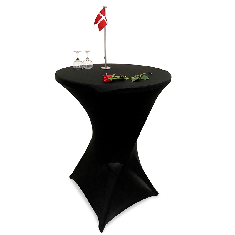 Elastisk Sort Dug Til Folding Table Eventbord 80 Cm