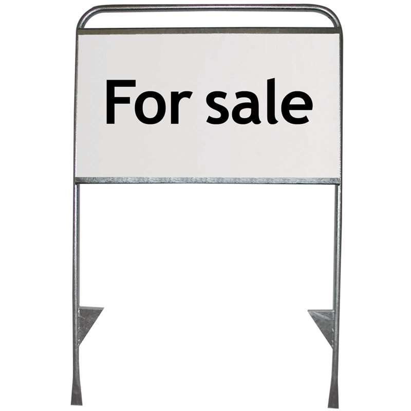 Estate Sign    Mæglerskilt  Med Plade Og Print På   Side