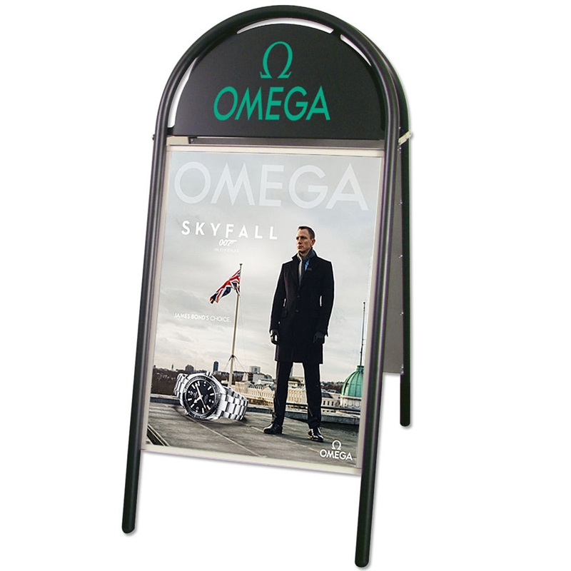 Expo Gotik Gadeskilt Med Logoplade Sort 70 100 Cm