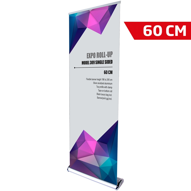 Expo Roll-up  Sølv  Enkeltsidet  60   240 Cm