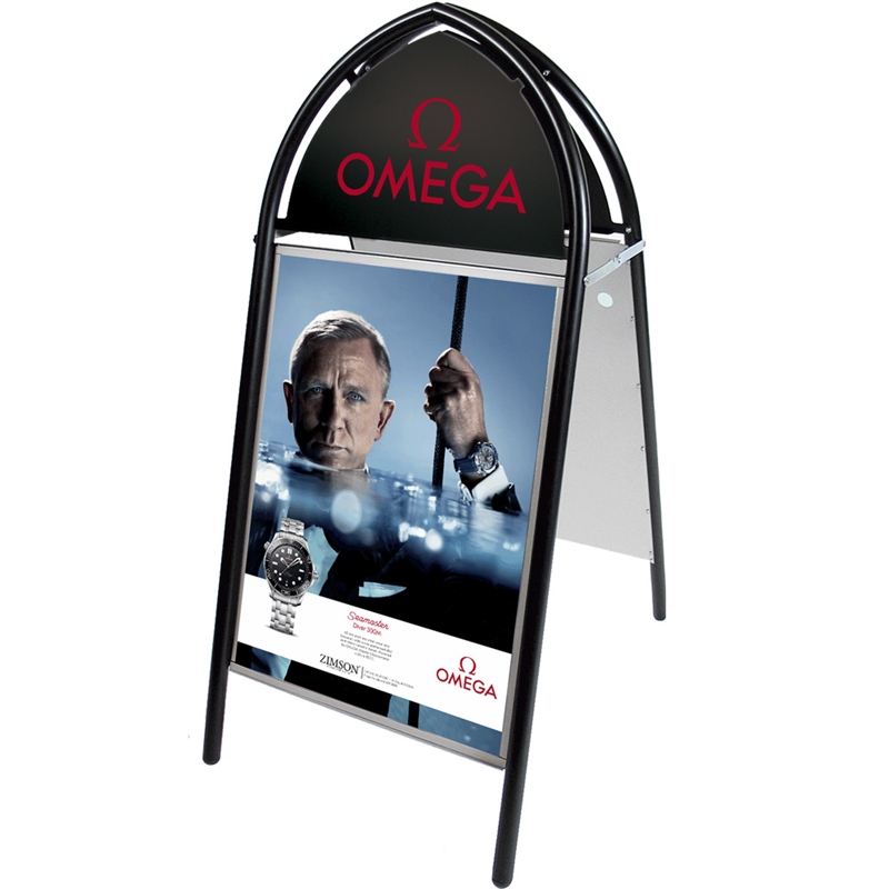 Gotik Classic Gadeskilt Med Logoplade 50 70 Cm Sort