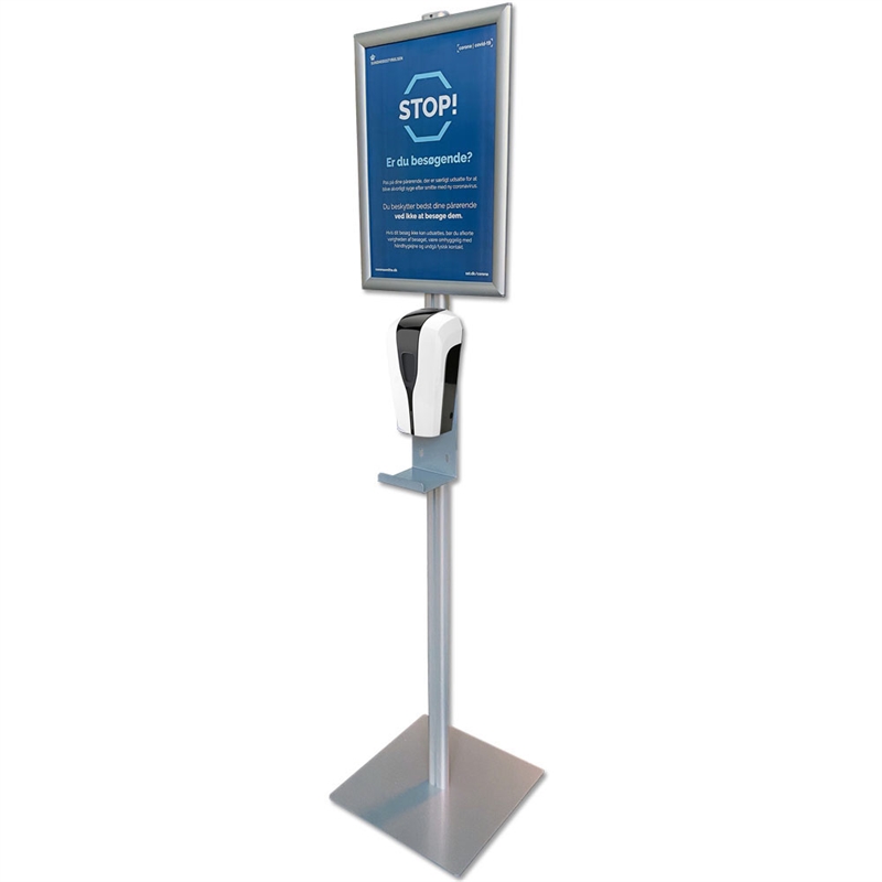 Håndsprit Stander Med Dispenser Og A3 Klapramme