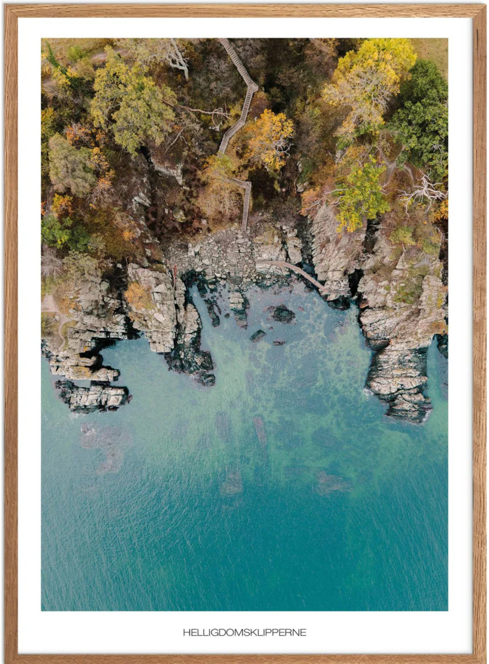 Plakat Helligdomsklipperne Naturplakat Plakater Bornholm Plakat Plakatsnedkeren Drone-plakater