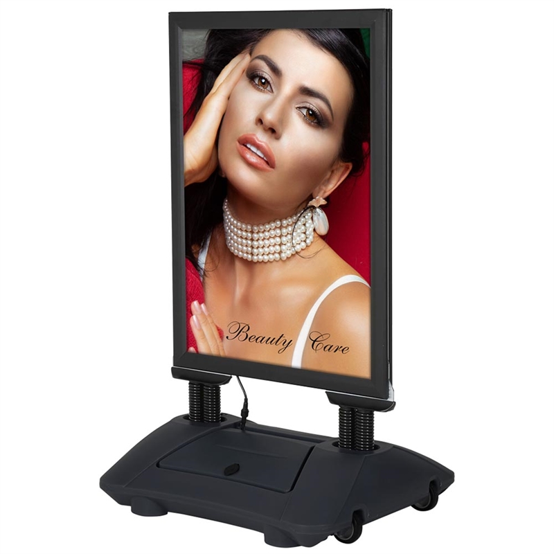 Led Gadeskilt Pro  Sort  Inkl  Batteri   A1